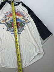 Vintage 80s Journey 1982 Concert Tour T-Shirt Rose Bowl Blue Oyster Cult Raglan