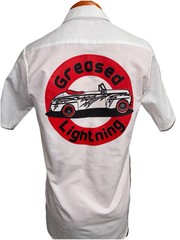 Grease Greased Lightning 1978 Movie Work Shirt Uniform Red Kap Men’s Size Small