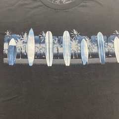 Pelican Shores T-Shirt Short Sleeve Men’s Large Black Surf Boards Beach