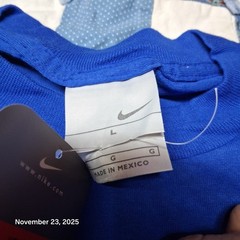 VINTAGE NWT DEADSTOCK NIKE T SHIRT SIZE LARGE BLUE NO FINISH LINE SWOOSH 2004