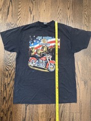 1991 Harley Davidson 3D Emblem The Strong Survive Double Sided Tee Las Vegas XL