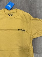 Columbia PFG T-Shirt Mens Small Yellow Swordfish Art Fishing Gear Angler Outdoor