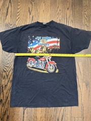 1991 Harley Davidson 3D Emblem The Strong Survive Double Sided Tee Las Vegas XL