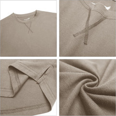 Mens 3 Pack Plain Cotton Shirts Short Sleeve Casual Crew Neck T-Shirts Hipster H