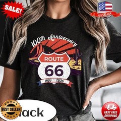 Route 66 100th Anniversary T-shirt | Vintage Desert Road T-Shirt S-5XL FREESHIP