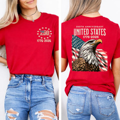250 Anniversary USA Tee America 250th Unisex Front and Back T-Shirt