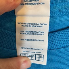 Delta Pro Weight Funny Graphic T-Shirt Adult Small Blue “Kind of Give a Damn”