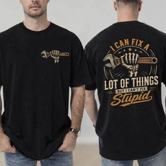 I Can Fix A Lot Of Things T-Shirt, Funny Mechanic Skeleton Tee