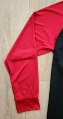 Solar Gear Long Sleeve Twin Cycles Graphic Tee Mens Size XL Black w/ Red Sleeves