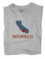 Santa Monica California CA T-Shirt HEART