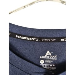 Arctic Cool Henley Shirt Mens 2XL Navy Blue Performance Stretch Lightweight New