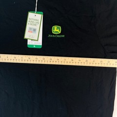 John Deere T-Shirt Mens XL Black New Embroidered Logo Short Sleeve Tee