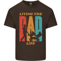 Fathers Day Living the Dad Life Twins Funny Mens Light Cotton T-Shirt