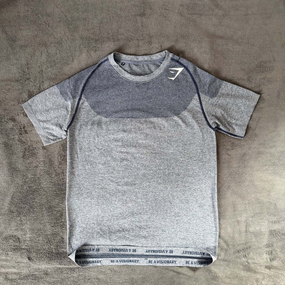 OG Gymshark Phantom Seamless T-Shirt In Blue (David Laid 2016) Size L Excellent Condition