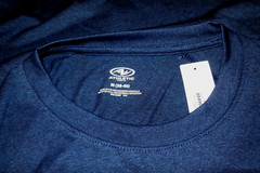 NWT ATHLETIC WORKS MENS M (38-40) Dark Blue Core Jersey Active Dri-Works T-Shirt