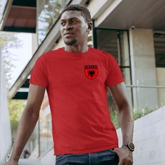 Mens Albania Badge T Shirt shirt Country Sports Event Him European Football D…