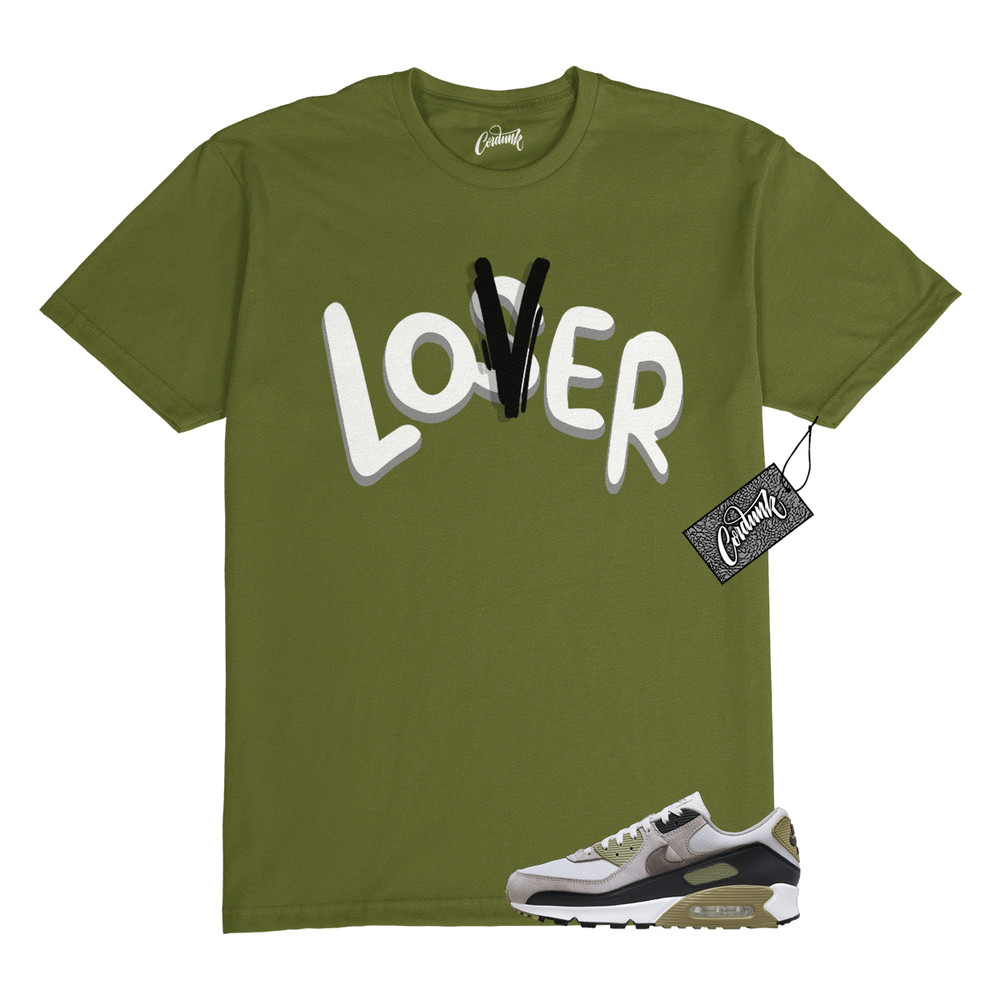 Air Max 90 Light Bone Neutral Olive College Grey Stone T Shirt to Match LOVER