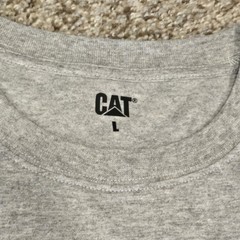 CAT Caterpillar Men’s Size L Large Workwear Gray Logo New!