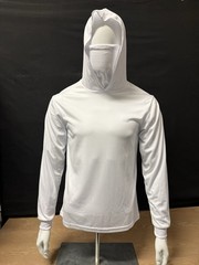 Hoodie Face Mask Long Sleeve T- Shirt 100% Polyester Material for UV Protection
