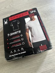 Spyder Men’s Essentials Crew Neck T-Shirts 3 Pack Ultra Soft Stretch M 38-40
