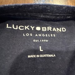 Lucky Brand Men’s Blue Solid V-Neck Short Sleeve T-Shirt, Size L