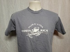 Pura Vida Costa Rica Adult Small Gray TShirt