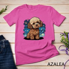 Brown Maltipoo Starry Night Van Gogh Maltipoo Mom Dad Owner Unisex T-shirt