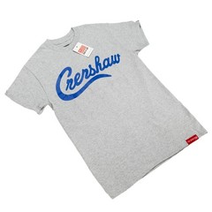 The Marathon Clothing Crenshaw T-Shirt Gray Blue Script Small S Nipsey Hussle