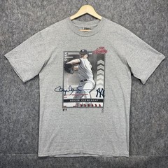 Vintage Roger Clemens T-Shirt Men’s Medium Lee Yankees MLB Gray Player Tee 2002
