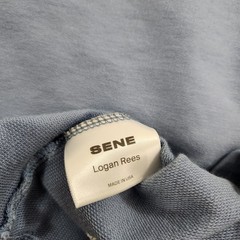 Sene T-Shirt Mens Medium Blue Short Sleeve Lightweight Supima Cotton Tee Preppy