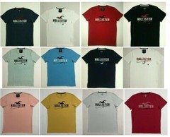 Hollister Men’s Applique Graphic T-Shirt Crew Neck Logo Tee Size XS S M L XL XXL