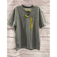Members Mark Mens Luxury Tee Gray Heather French Terry Zipper Pocket EG5004 M