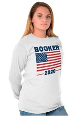 Election American Campaign Booker 2020 Gift Long Sleeve Tshirt Tee for Adults