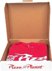 Toy Story Pizza Planet Shirt & Delivery Box Costume Set Cosplay T-Shirt for Men