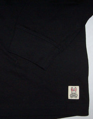 NWT Psycho Bunny BLACK Graphic Long Sleeve T-Shirt PIMA COTTON Men 7/XL LOGO