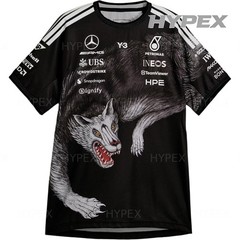 Y-3 F1 DRVR Short-Sleeve Jersey ‘Black’ Men KQ9844 New Size