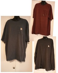 Carharrt & Ariat Men’s Size 2XL Work Tee Lot Of 3 Pieces Gray/Maroon
