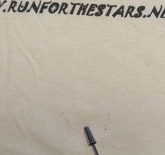 2009 Running Shirt Sz M Run For The Stars Double Sided Graphic Colorful Rainbow