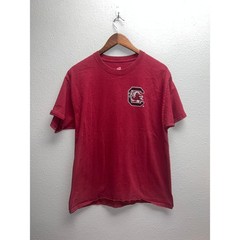 Vintage South Carolina Gamecocks Shirt Happy Place Red College University Tee L