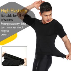 Men’s Slimming Body Shaper Posture Corrector Vest Abdomen Compression Shirt Tops