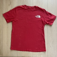 The North Face Men’s Short Sleeve T-Shirt Sunday Red Size L Logo Cotton Crew Nec