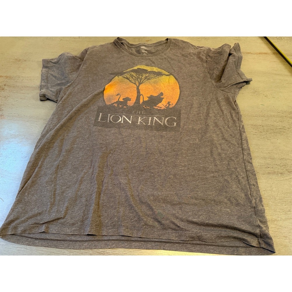Old Navy Disney The Lion King Graphic T-Shirt Gray XXL Simba Pumbaa Timon Tee
