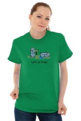 Life is Crap Porta Funny Sucks Bathroom Fail Womens or Mens Crewneck T Shirt Tee