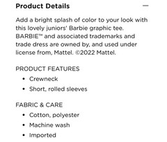 Mattel Barbie Silhouette T Shirt SzL Black Pink Tie Dye Splatter Graphic Tee New