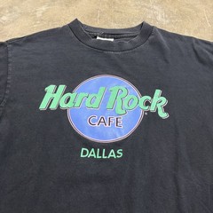 Hard Rock Cafe Dallas Men’s Black T-Shirt Size L Vintage 90s Single Stitch