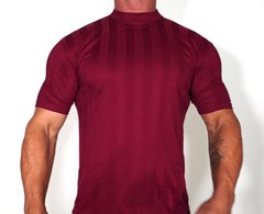 MEN’S RIBBED MAROON SHORT SLEEVE SHIRT Size LARGE