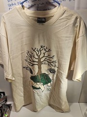 North Face Online Ceramics Shirt White / Cream Regrind Turtle Tortoise Size L