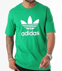 NEW MENS ADIDAS ORIGINALS TREFOIL TEE SHIRT ~SIZE LARGE #IR8012 GREEN