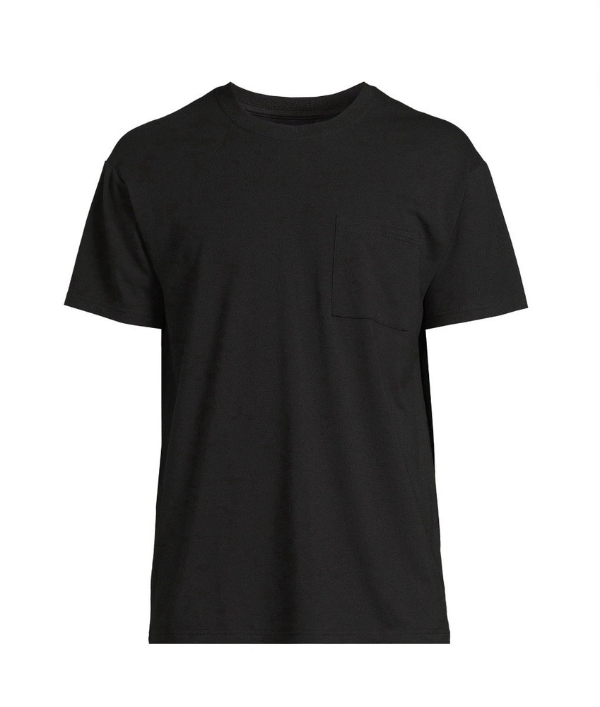 ATHLETIC WORKS Men’s L (42-44) Tri-Blend Pocket Tee Short Sleeve • Rich Black