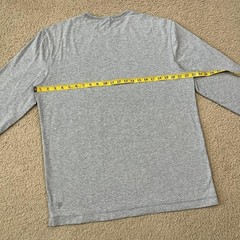 Public Rec Mens Pima Cotton Long Sleeve T Shirt Gray Size XL